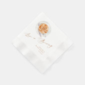 愛はコーヒーを醸造しているブライダルシャワー 縁ありカクテルナプキン (角)