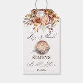 愛はコーヒーを醸造している秋ブライダルシャワーの好意 ギフトタグ (正面)