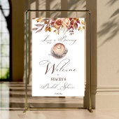 愛はコーヒーを醸造している秋ブライダルシャワー歓迎 ポスター