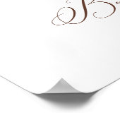 愛はコーヒーを醸造している秋ブライダルシャワー歓迎 ポスター (角)