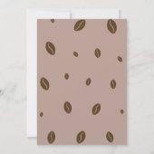 愛はコーヒーを醸造している秋ブライダルシャワー 招待状 (裏面)