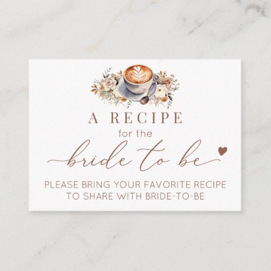 愛はコーヒーを醸造しているBohoレシピ エンクロージャーカード (正面)