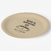 愛はコーヒーを醸造/ティーナプキン ペーパープレート (アングル)