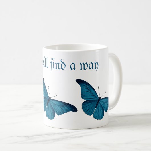 愛はコーヒーマグの方法を見つけるだろう コーヒーマグカップ (正面右)