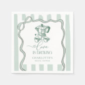 愛はコーヒーモダンブライダルシャワー スタンダードカクテルナプキン (正面)