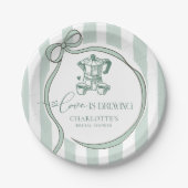 愛はコーヒーモダンブライダルシャワー ペーパープレート (正面)