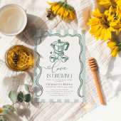 愛はコーヒーモダンブライダルシャワー 招待状