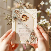 愛はコーヒー愛好家を醸造しているブライダルシャワー招待状 招待状