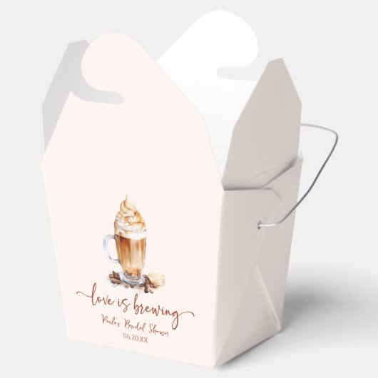 愛はコーヒー豆を醸造しているブライダルシャワー フェイバーボックス (オープン)