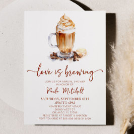 愛はコーヒー豆を醸造しているブライダルシャワー 招待状