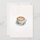 愛はコーヒー醸造ブライダルカップルのシャワー 招待状 (裏面)