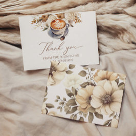 愛はコーヒー醸造ブライダルシャワーありがとう サンキューカード