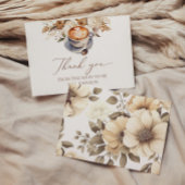 愛はコーヒー醸造ブライダルシャワーありがとう サンキューカード