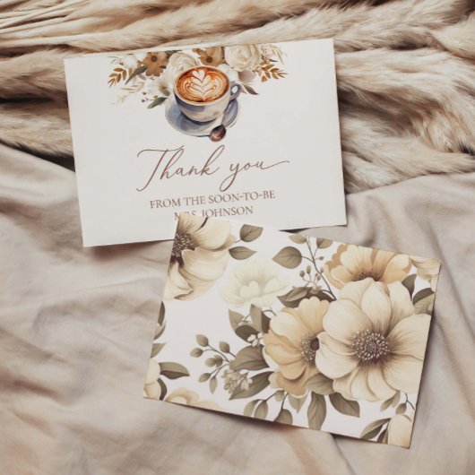 愛はコーヒー醸造ブライダルシャワーありがとう サンキューカード