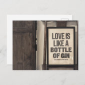 愛はジンのボトルのようだ ポストカード (正面/裏面)