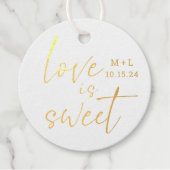 愛はスウィートクラフトのフォイル結婚メッセージカード フェイバータグ (正面)