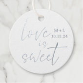 愛はスウィートクラフトのフォイル結婚メッセージカード フェイバータグ (正面)