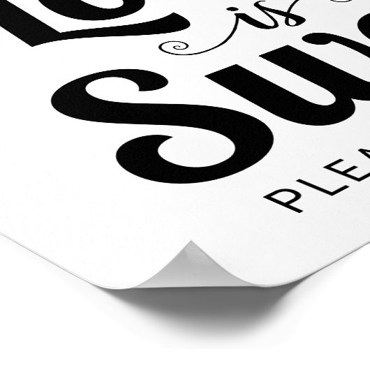 愛はスウィートタイポグラフィ結婚のキャンディバーのサイン ポスター (角)