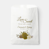 愛はスウィート金ゴールドオークル&イエローフローラ結婚ズ フェイバーバッグ (正面)