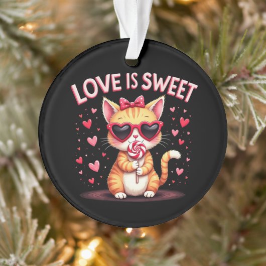 愛はチョコで満たされた甘い美味しい瞬間 オーナメント (ツリー)