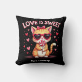 愛はチョコで満たされた甘い美味しい瞬間 クッション (正面)
