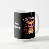 愛はチョコで満たされた甘い美味しい瞬間 コーヒーマグカップ (正面右)