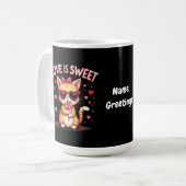 愛はチョコで満たされた甘い美味しい瞬間 コーヒーマグカップ (正面左)