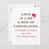 愛はチョコレートの箱のよう ポストカード (正面/裏面)