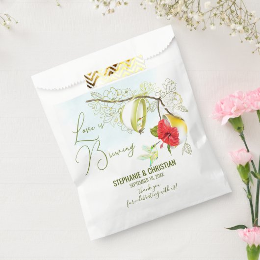 愛はハミングバードティーを醸造しているパーティー フェイバーバッグ (封をした状態)