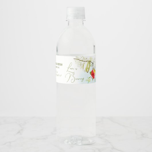 愛はハミングバードティーを醸造しているパーティー ペットボトルラベル (正面)