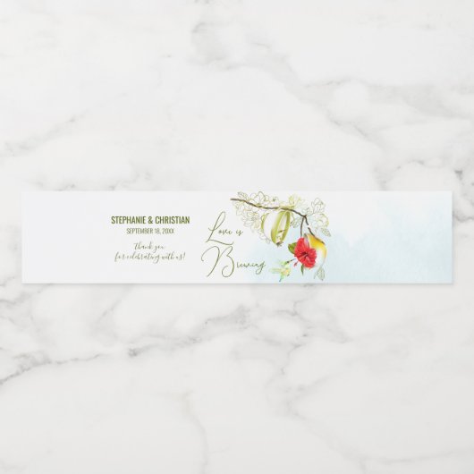 愛はハミングバードティーを醸造しているパーティー ペットボトルラベル (シングルラベル)