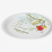 愛はハミングバードティーを醸造しているパーティー ペーパープレート (アングル)