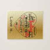 愛はハート型ワードクラウドリピートタイポグラフィ ジグソーパズル (横)