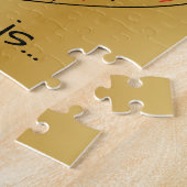 愛はハート型ワードクラウドリピートタイポグラフィ ジグソーパズル (側面)