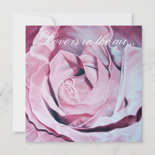 愛はバラのエレガントな結婚式の招待を飾ります 招待状 (正面)