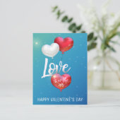 愛はバレンタインの気球にある シーズンポストカード (スタンド正面)