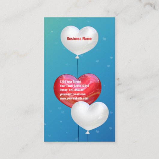 愛はバレンタインの気球にある 割引カード (裏面)