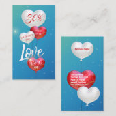 愛はバレンタインの気球にある 割引カード (正面/裏面)