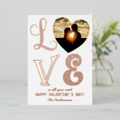 愛はバレンタインデーのフォイルのカードを必要とするすべてである 箔シーズンカード (立ち正面)