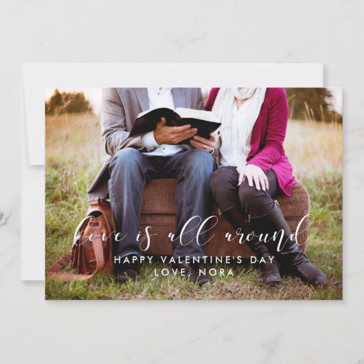 愛はバレンタニのまわりにーのデイフォトカード シーズンカード (正面)