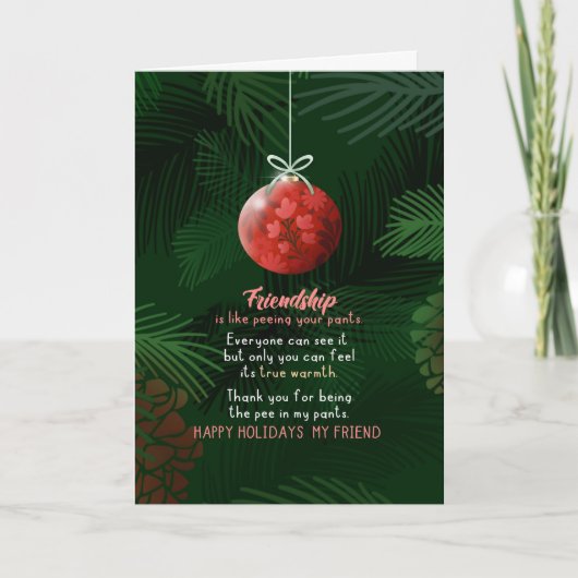 愛はパンツに小便するみたい ヴァレンタイン 面白い ホル シーズンカード (正面)