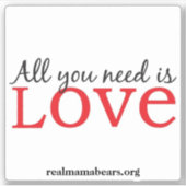 愛はビニールのシールが必要なだけ シール (正面)