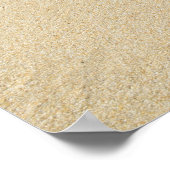 愛はビーチの砂の上に彫られた看板 ポスター (角)