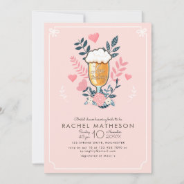愛はビールのグラスブライダルシャワー 招待状