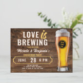 愛はビール素朴カップルの婚約 招待状 (スタンド正面)