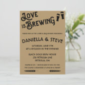 愛はビール醸造をテーマにしたシャワー招待状 招待状 (スタンド正面)