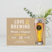 愛はビール醸造クラフトカップルの婚約 招待状 (スタンド正面)
