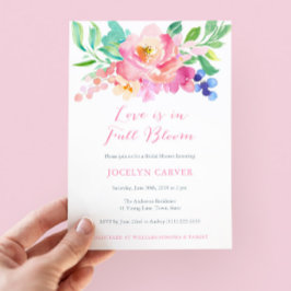 愛はフル開花水色シャワーカード 招待状