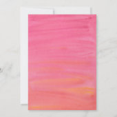 愛はフル開花水色シャワーカード 招待状 (裏面)