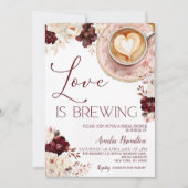 愛はブライダルシャワーの招待を醸造している、愛は 招待状 (正面)
